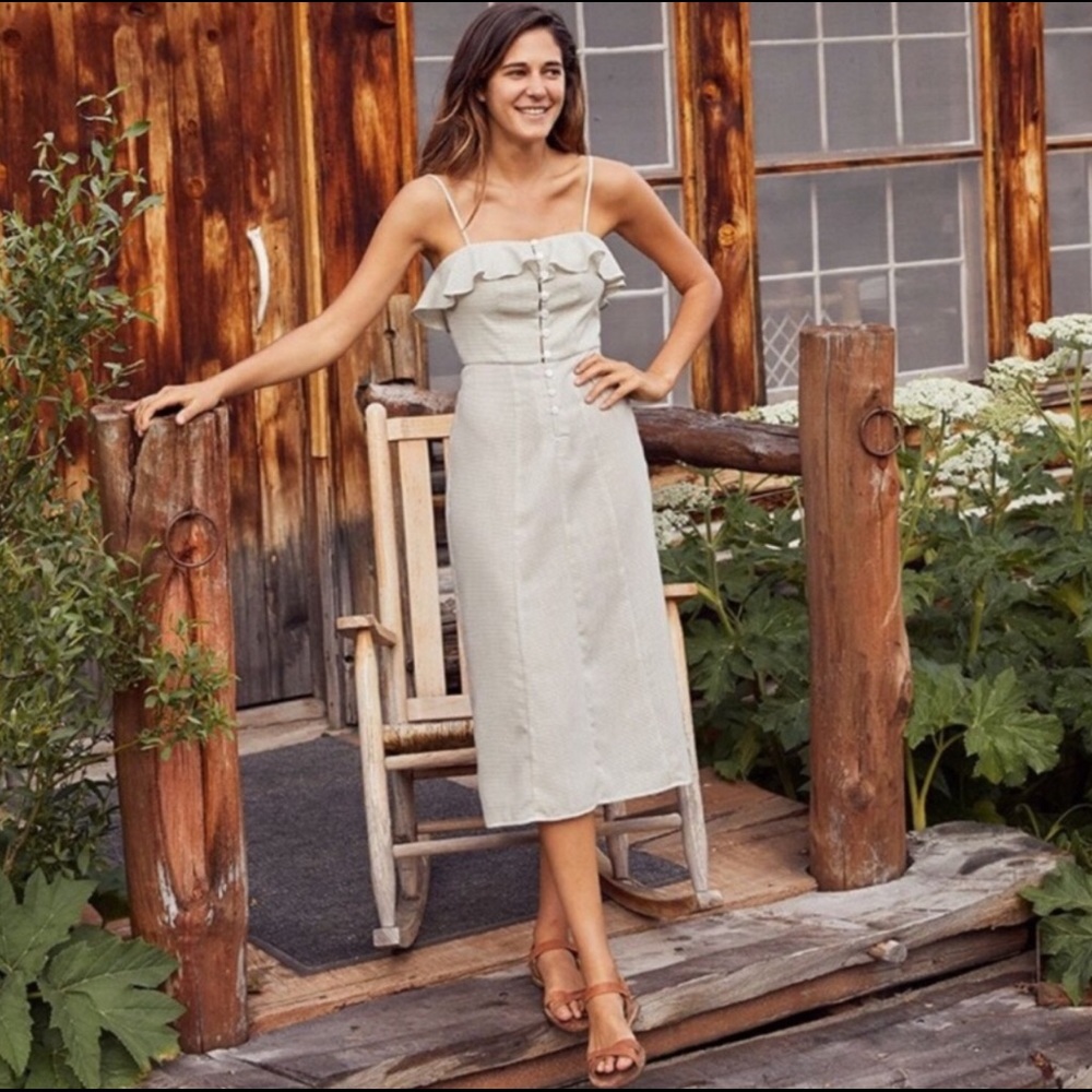 Christy Dawn Winona Dress in Flax Gingham - XS
